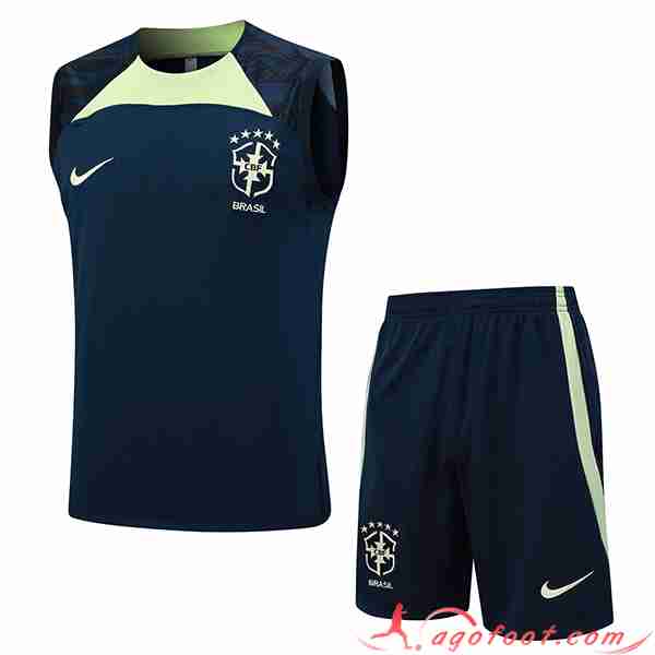 Ensemble Training Debardeur + Shorts Bresil Bleu Marine 2023/2024