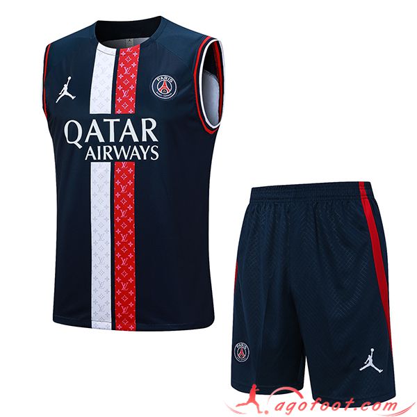 Ensemble Training Debardeur + Shorts PSG Bleu Marine 2023/2024 -05