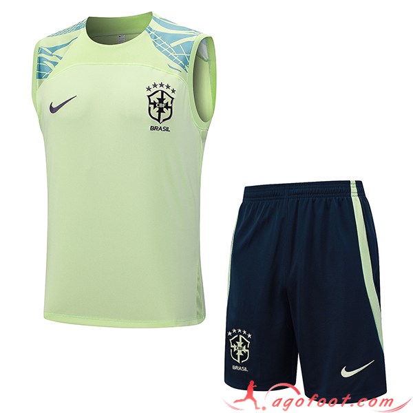 Ensemble Training Debardeur + Shorts Bresil Vert 2023/2024