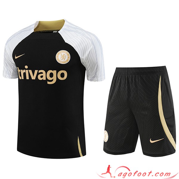 Ensemble Training T-Shirts + Shorts FC Chelsea Noir 2023/2024 -02