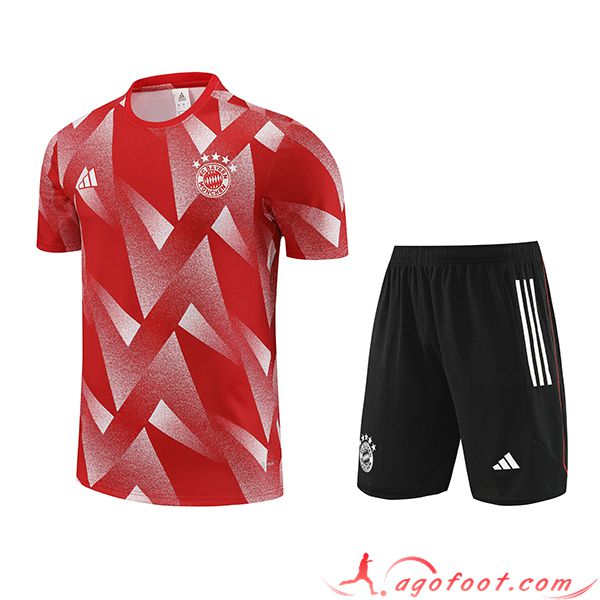 Ensemble Training T-Shirts + Shorts Bayern Munich Rouge 2023/2024 -02