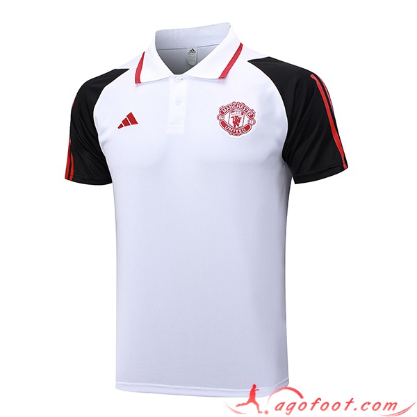 Polo Foot Manchester United Blanc 2023/2024