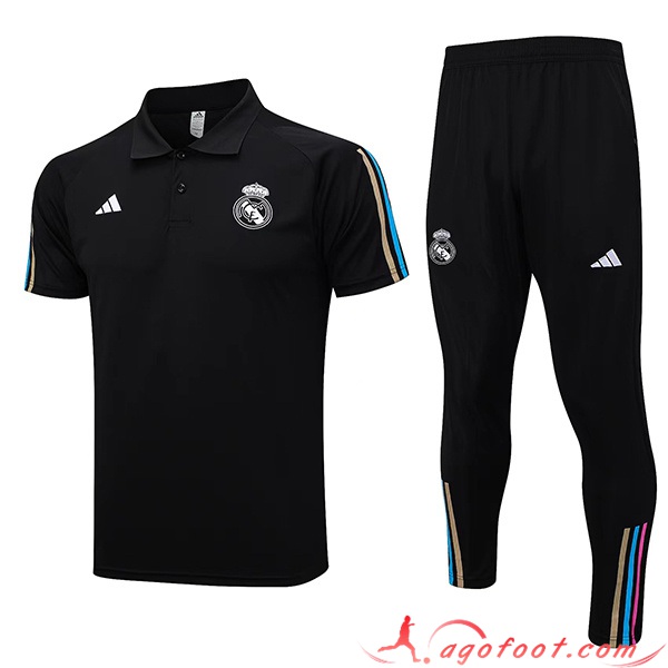 Ensemble Polo Foot Real Madrid Noir 2023/2024