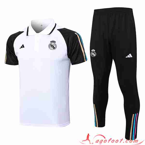 Ensemble Polo Foot Real Madrid Blanc 2023/2024