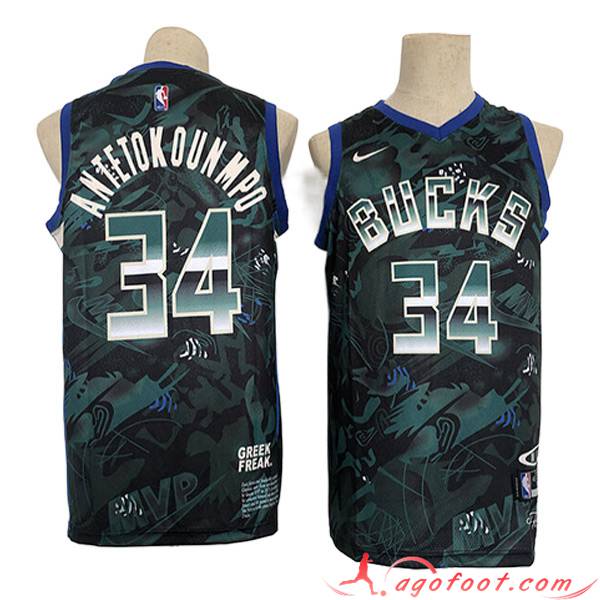 Maillot Milwaukee Bucks (ANTETOKOUNMPO #34) 2023/24 Vert -02