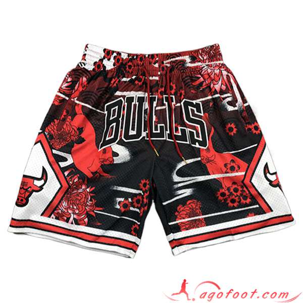 Shorts NBA Chicago Bulls 2023/24 Noir/Rouge