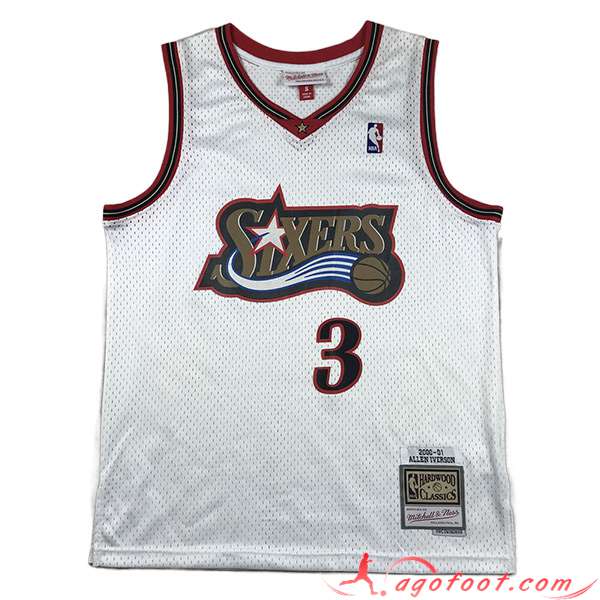 Maillot Philadelphia 76ers (IVERSON #3) 2023/24 Blanc