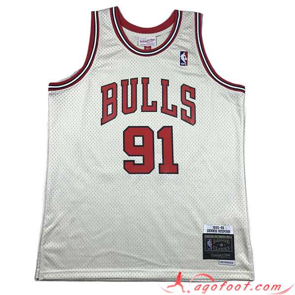 Maillot Chicago Bulls (RODMAN #91) 2023/24 Blanc -02