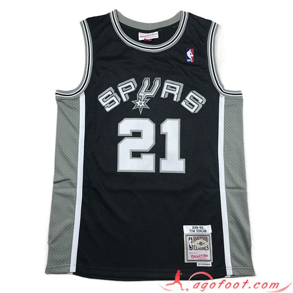 Maillot San Antonio Spurs (DUNCAN #21) 2023/24 Noir