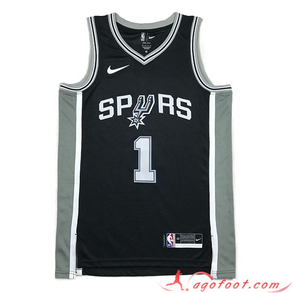 Maillot San Antonio Spurs (WEMBANYAMA #1) 2023/24 Noir -04