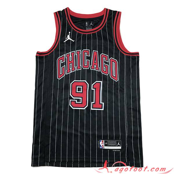 Maillot Chicago Bulls (RODMAN #91) 2023/24 Noir -02