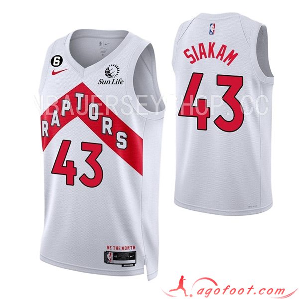 Maillot Toronto Raptors (SIAKAM #43) 2023/24 Blanc