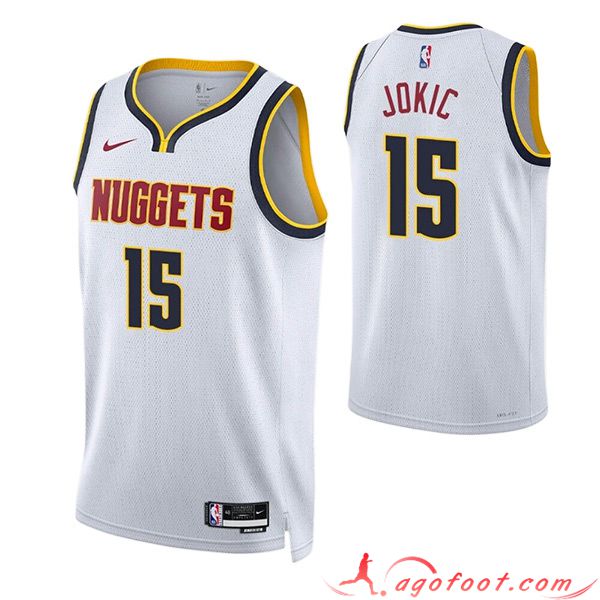 Maillot Denver Nuggets (JOKIC #15) 2023/24 Blanc -06