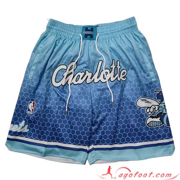 Shorts NBA Charlotte Hornets 2023/24 Bleu Clair