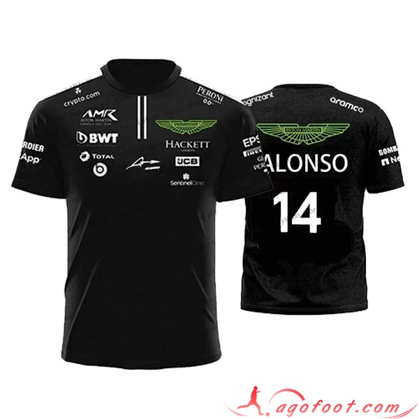 T-Shirt F1 Aston Martin Team Noir 2023