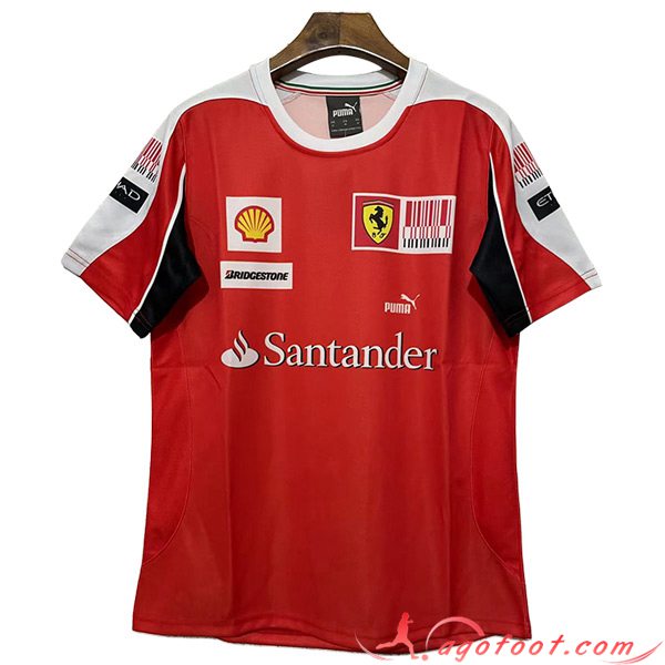 T-Shirt F1 Scuderia Ferrari Team Retro Rouge 2023