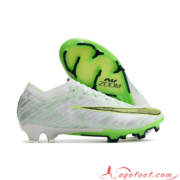 Nike Chaussures de Foot Nike Chaussures de Foot Air Zoom Mercurial Vapor 15 Elite Xxv FG Blanc/Vert