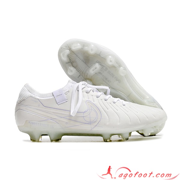 Nike Chaussures de Foot Tiempo Legend X Elite FG Blanc