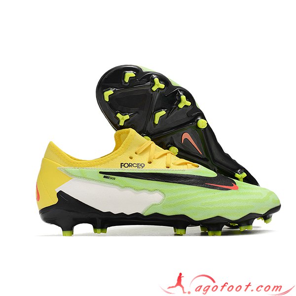 Nike Chaussures de Foot Phantom GX Academy FG Vert/Jaune -02