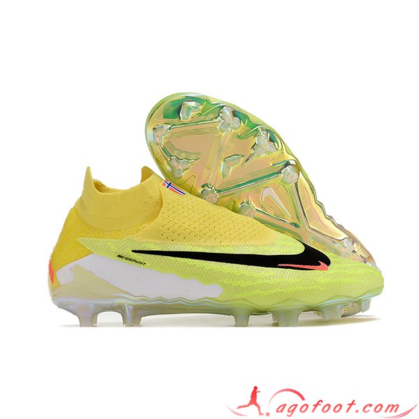 Nike Chaussures de Foot Phantom GX Elite Link PRO SG Anti Clog Jaune -02