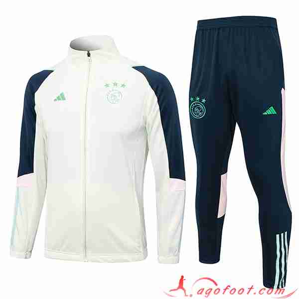 Ensemble Survetement de Foot - Veste Ajax Vert Clair 2023/2024