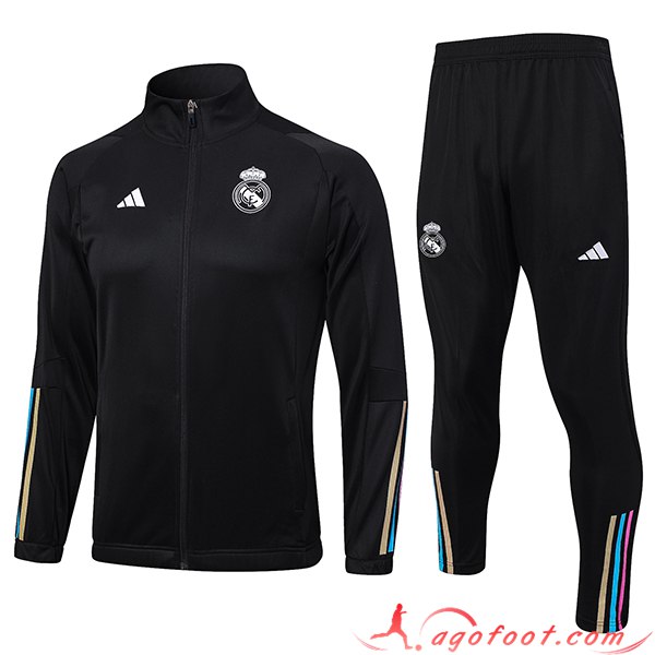 Ensemble Survetement de Foot - Veste Real Madrid Noir 2023/2024