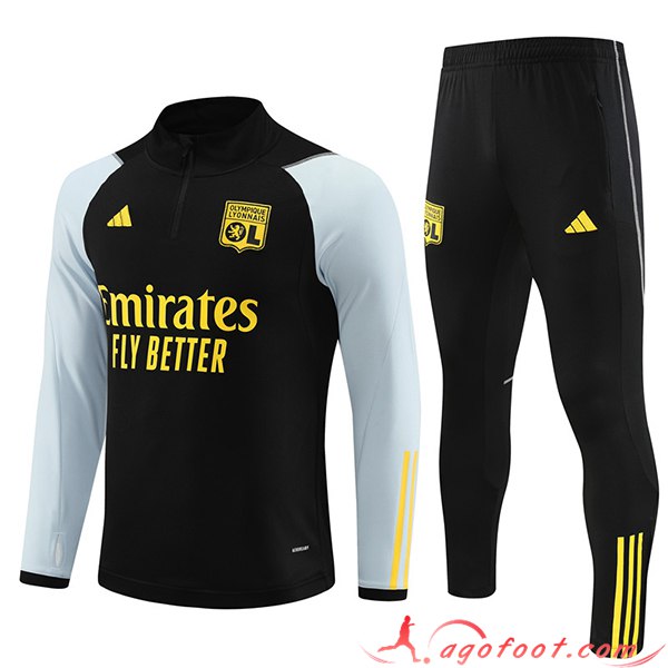 Ensemble Survetement de Foot Lyon Noir 2023/2024