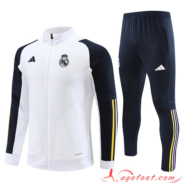 Ensemble Survetement de Foot - Veste Real Madrid Blanc 2023/2024 -02