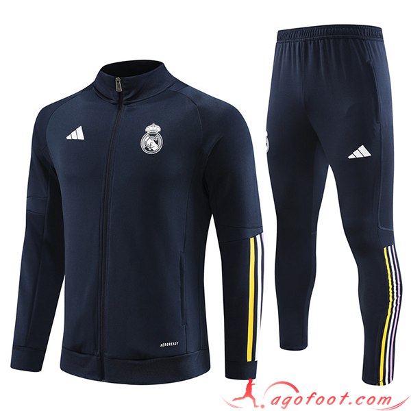 Ensemble Survetement de Foot - Veste Real Madrid Bleu Marine 2023/2024