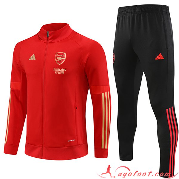 Ensemble Survetement de Foot - Veste Arsenal Rouge 2023/2024