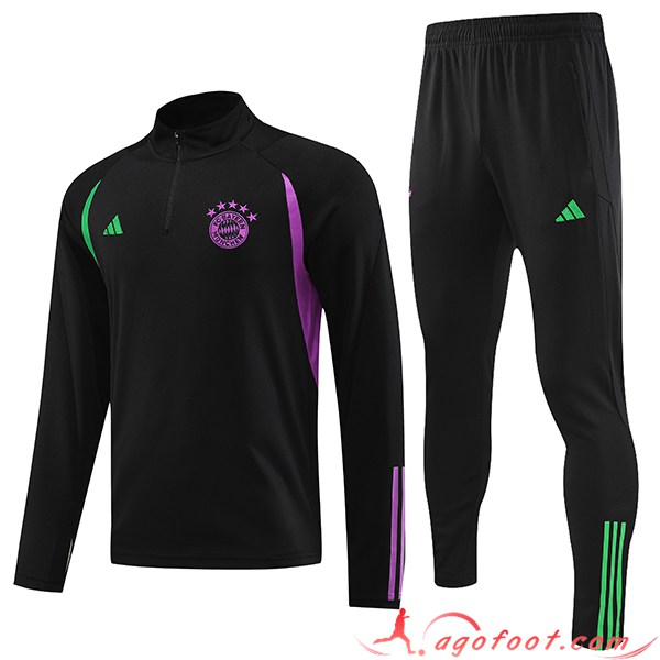 Ensemble Survetement de Foot Bayern Munich Noir 2023/2024 -04