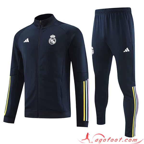 Ensemble Survetement de Foot - Veste Real Madrid Bleu Clair 2023/2024