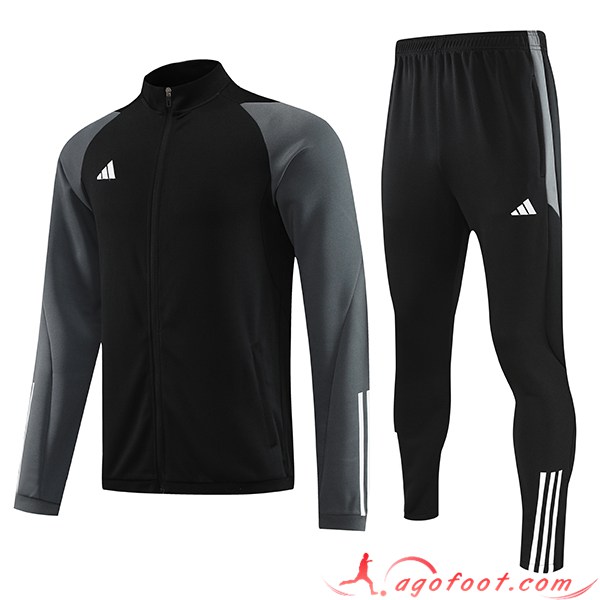 Ensemble Survetement de Foot - Veste Adidas Noir 2023/2024 -02