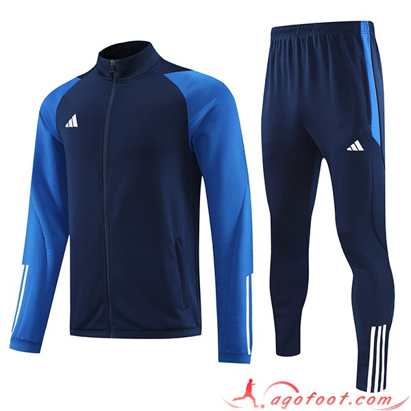 Ensemble Survetement de Foot - Veste Adidas Bleu 2023/2024 -02