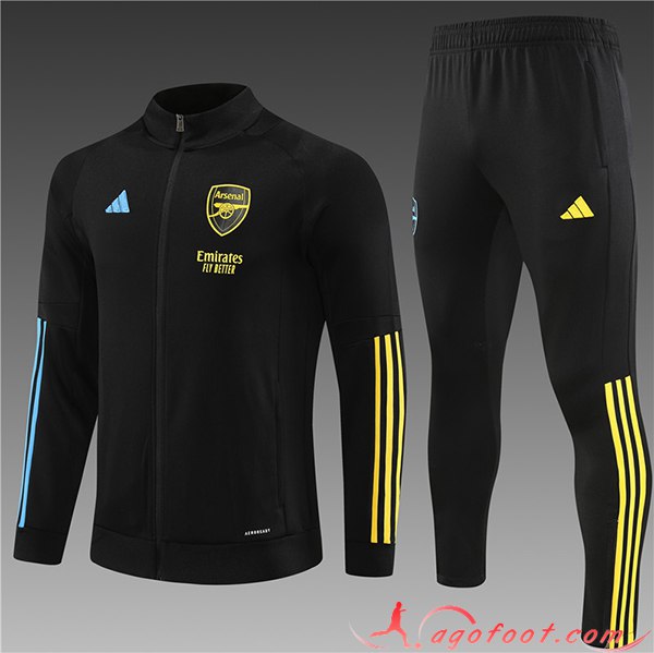 Ensemble Survetement de Foot - Veste Arsenal Enfant Noir 2023/2024