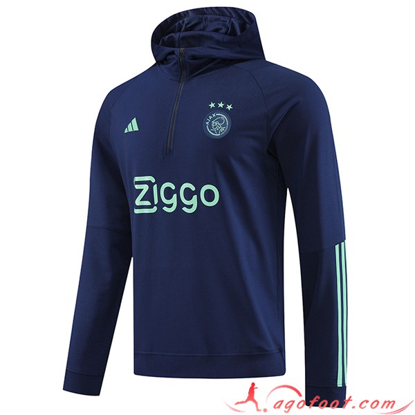 Sweatshirt Training Capuche Ajax Bleu Marine 2023/2024