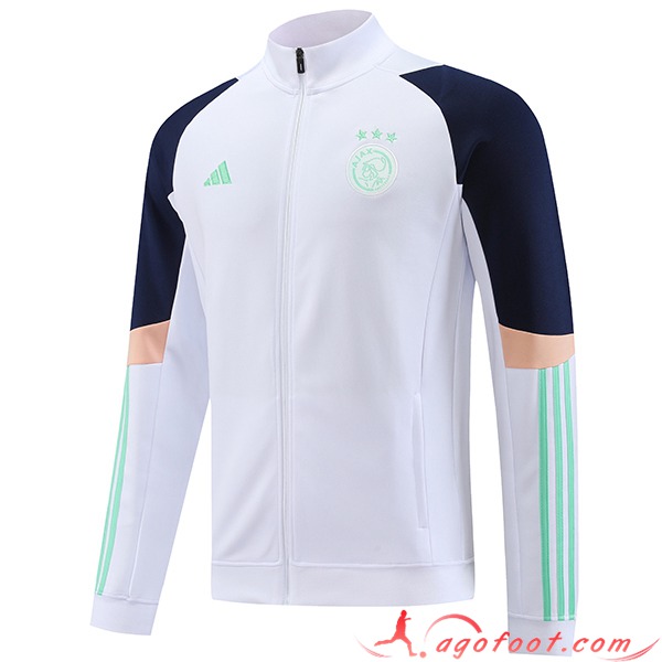 Veste Foot Ajax Blanc 2023/2024