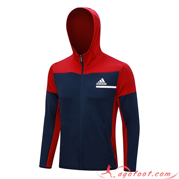 Veste A Capuche Adidas Bleu/Rouge 2023/2024