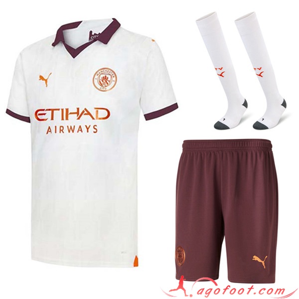 Ensemble Maillot Manchester City Exterieur (Short + Chaussettes) 2023/2024
