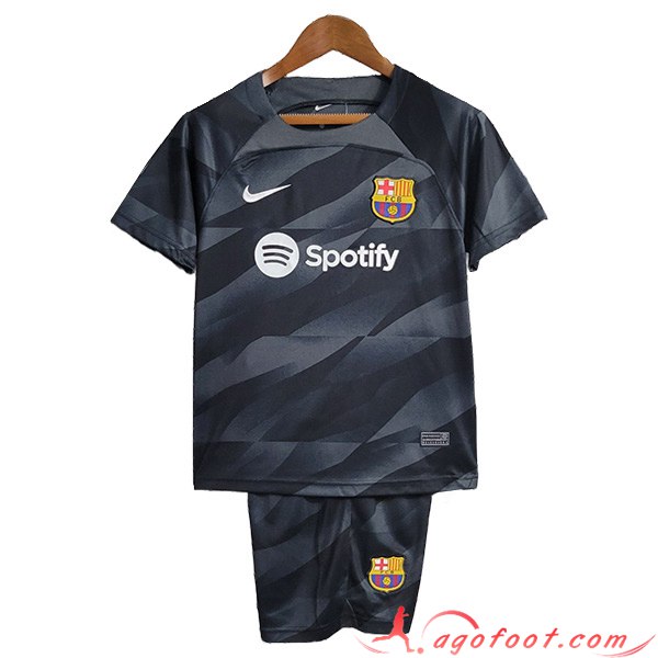 Maillot de Foot FC Barcelone Enfant Gardien de But Noir 2023/2024