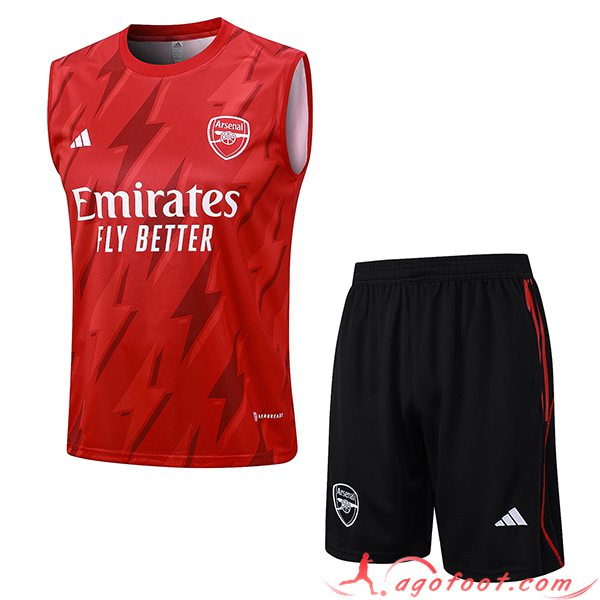 Ensemble Training Debardeur + Shorts Arsenal Rouge 2023/2024 -02