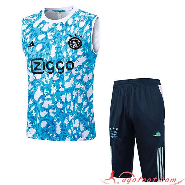Ensemble Training Debardeur + Shorts Ajax Bleu Clair 2023/2024