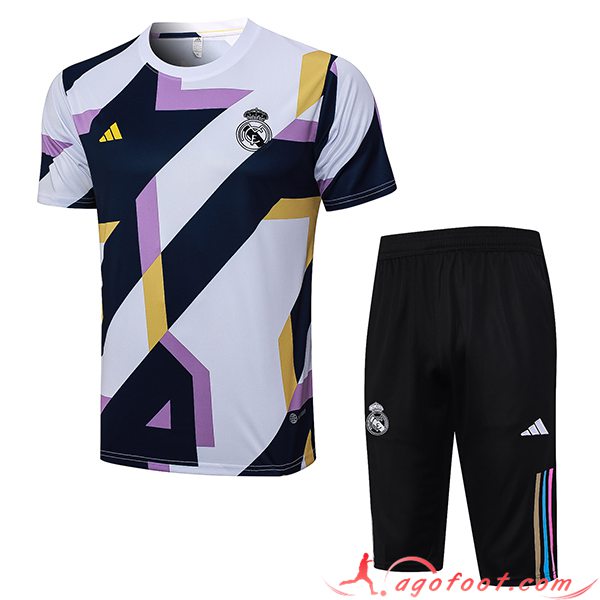Ensemble Training T-Shirts + Shorts Real Madrid Blanc 2023/2024 -08
