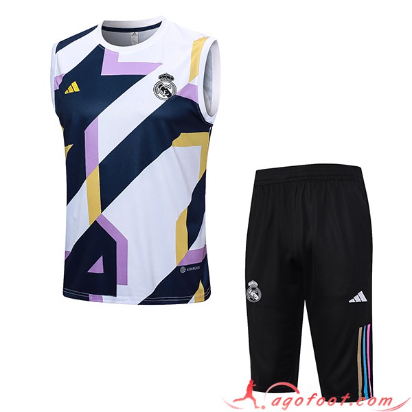 Ensemble Training Debardeur + Shorts Real Madrid Blanc 2023/2024 -05