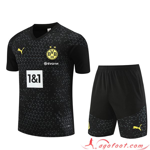 Ensemble Training T-Shirts + Shorts Dortmund Noir 2023/2024 -02