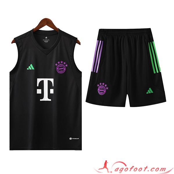 Ensemble Training Debardeur + Shorts Bayern Munich Noir 2023/2024 -03