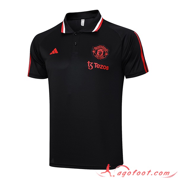 Polo Foot Manchester United Noir 2023/2024