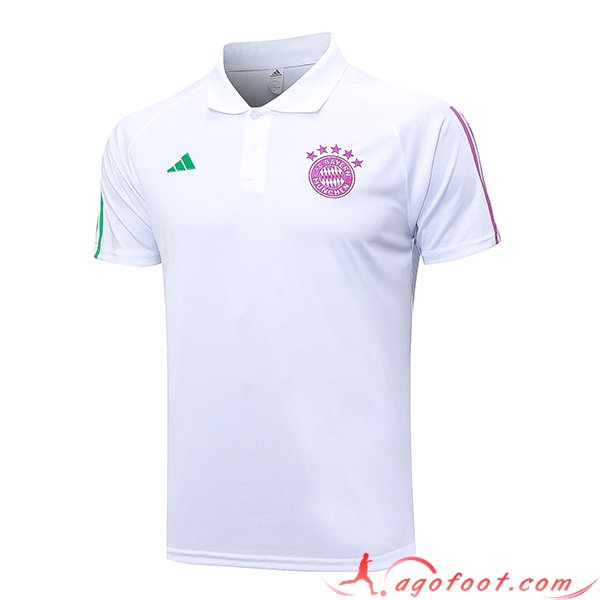 Polo Foot Bayern Munich Blanc 2023/2024