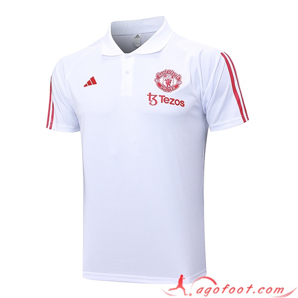 Polo Foot Manchester United Blanc 2023/2024 -05
