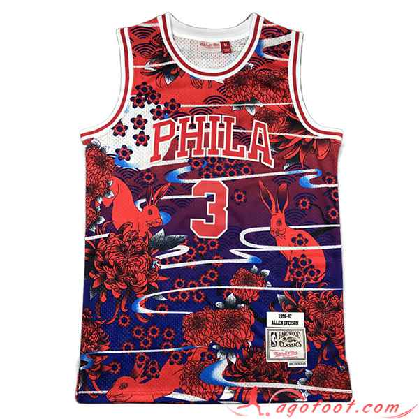 Maillot Philadelphia 76ers (IVERSON #3) 2023/24 Rouge